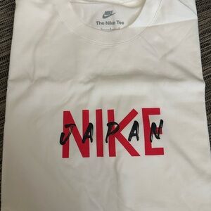 Nike White Tee with Red and Black Graphic (Large Asian Sizing)